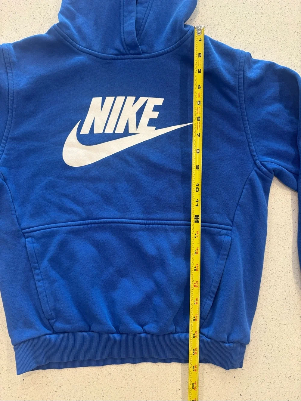 Nike Boy’s Royal Blue Hoodie with White Logo Large